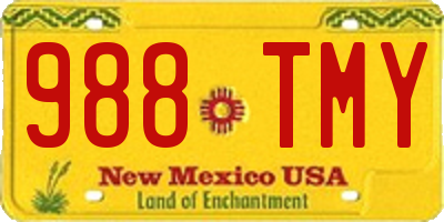 NM license plate 988TMY
