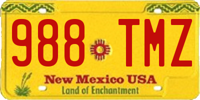 NM license plate 988TMZ