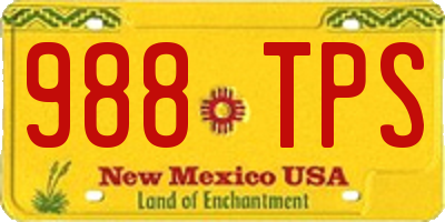 NM license plate 988TPS