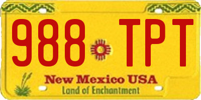 NM license plate 988TPT