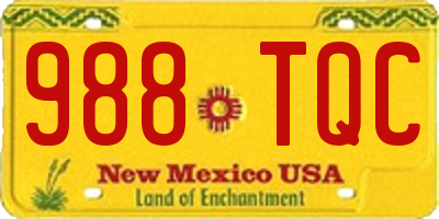 NM license plate 988TQC