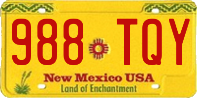 NM license plate 988TQY
