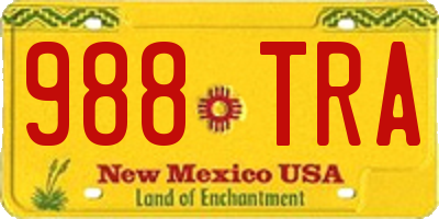 NM license plate 988TRA