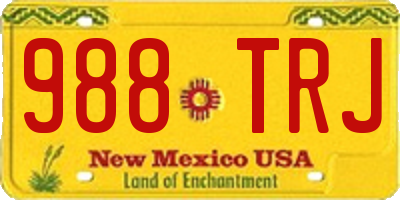 NM license plate 988TRJ
