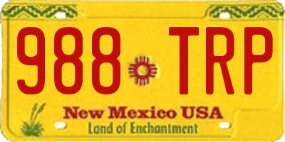 NM license plate 988TRP