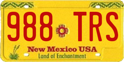 NM license plate 988TRS