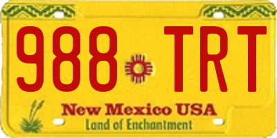 NM license plate 988TRT
