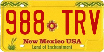 NM license plate 988TRV