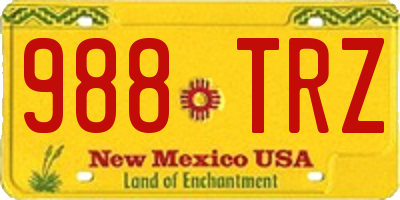 NM license plate 988TRZ