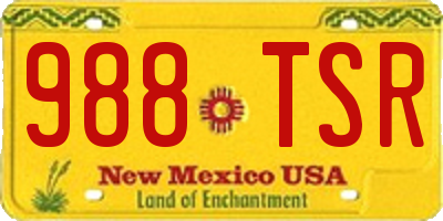 NM license plate 988TSR