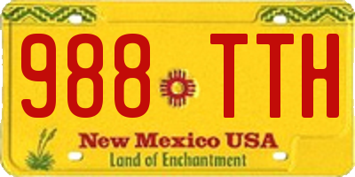 NM license plate 988TTH