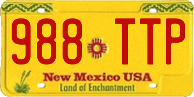 NM license plate 988TTP