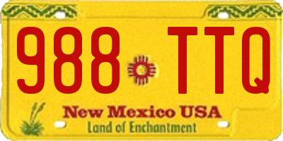 NM license plate 988TTQ