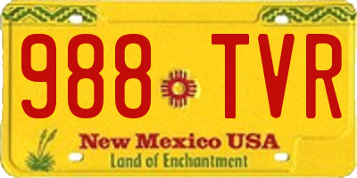 NM license plate 988TVR