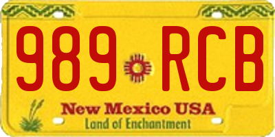 NM license plate 989RCB