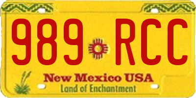 NM license plate 989RCC