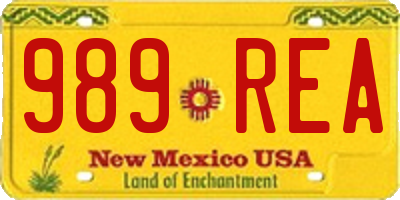 NM license plate 989REA