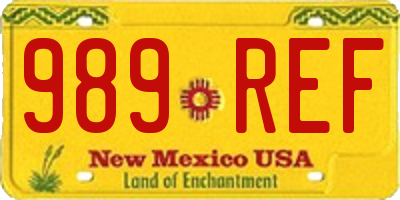 NM license plate 989REF