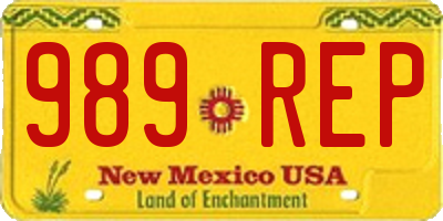 NM license plate 989REP