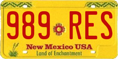 NM license plate 989RES