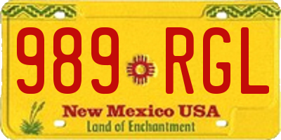 NM license plate 989RGL