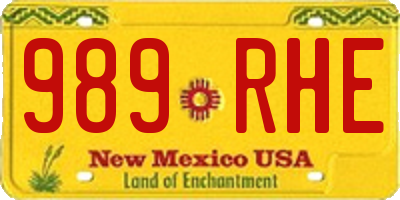 NM license plate 989RHE