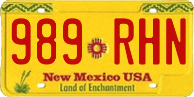 NM license plate 989RHN