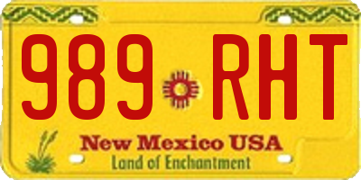 NM license plate 989RHT