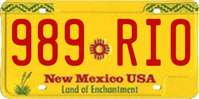 NM license plate 989RIO
