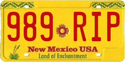 NM license plate 989RIP
