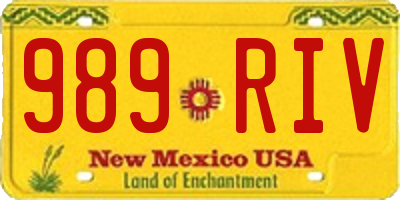 NM license plate 989RIV