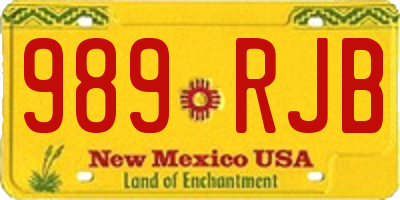 NM license plate 989RJB
