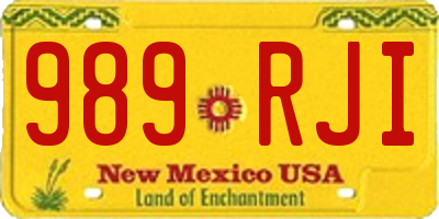 NM license plate 989RJI