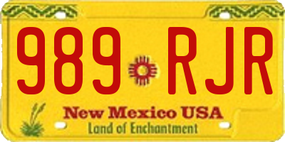 NM license plate 989RJR