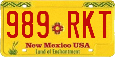 NM license plate 989RKT