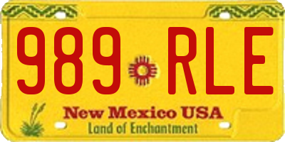 NM license plate 989RLE