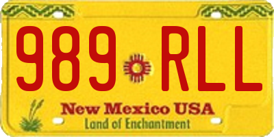NM license plate 989RLL