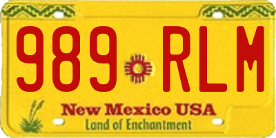 NM license plate 989RLM