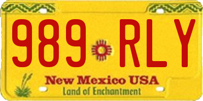NM license plate 989RLY