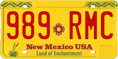 NM license plate 989RMC