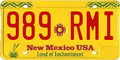 NM license plate 989RMI