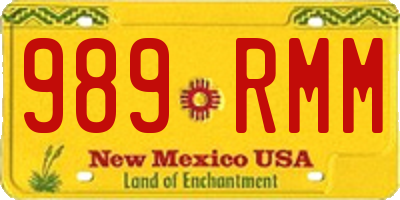 NM license plate 989RMM
