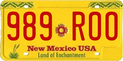 NM license plate 989ROO