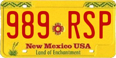 NM license plate 989RSP