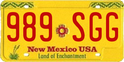 NM license plate 989SGG