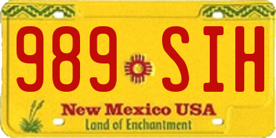 NM license plate 989SIH