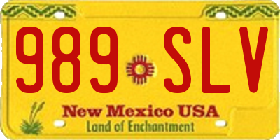 NM license plate 989SLV