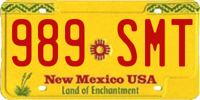 NM license plate 989SMT