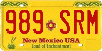 NM license plate 989SRM
