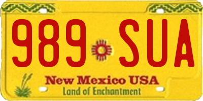 NM license plate 989SUA